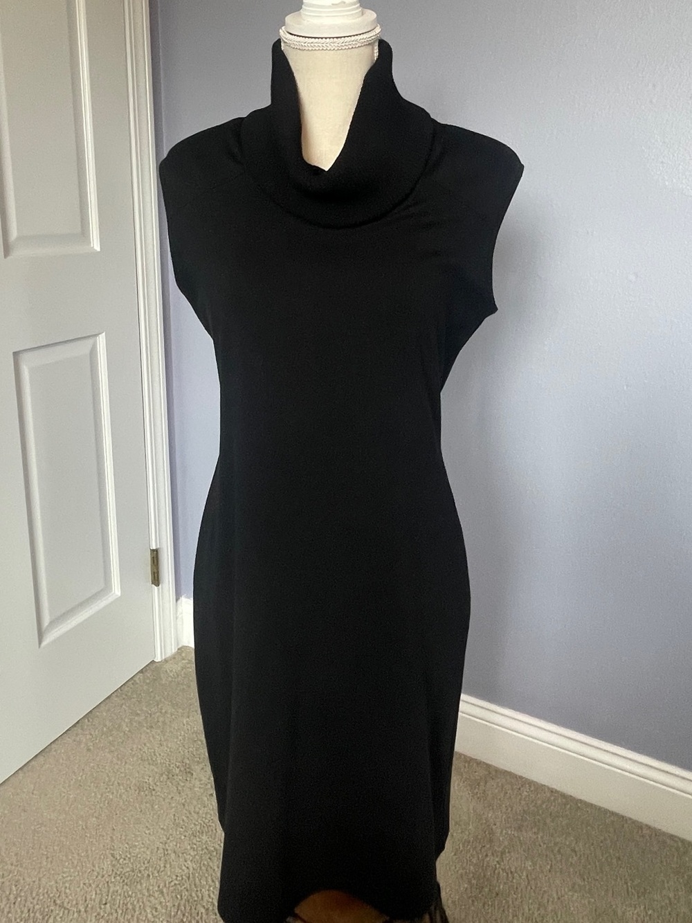 Spence Petite Classic Black Sleeveless Cowl Neck Dress size 10P